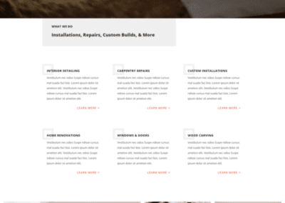 Carpentry Website Template